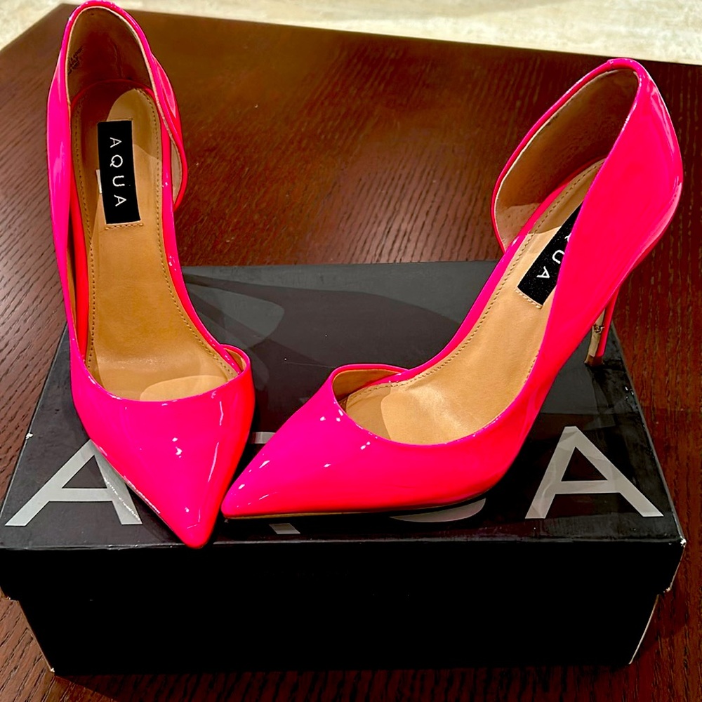 Aqua Hot Pink Barbie Heels SIZE 8